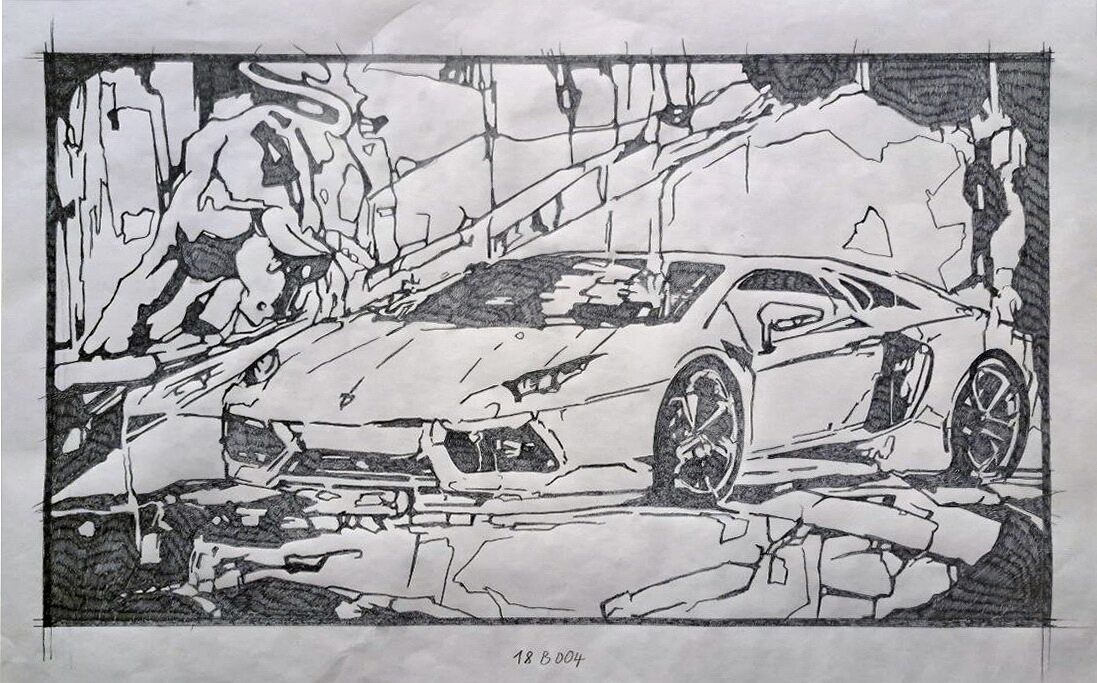 Lamborghini Aventador, Skizze
