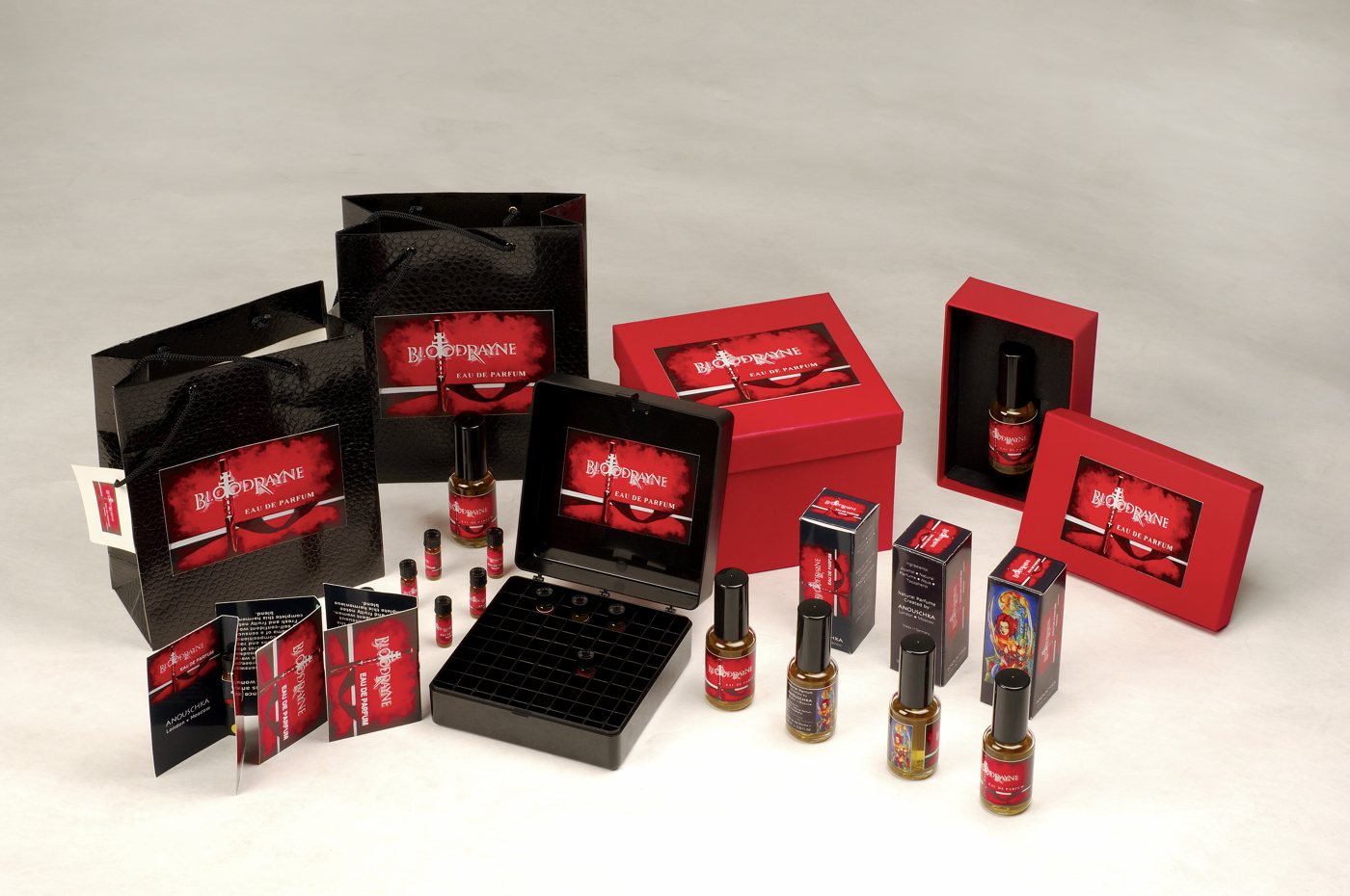 BloodRayne perfume in bottles and packaging