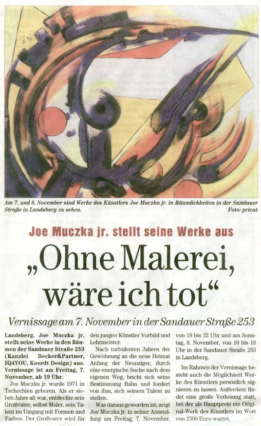 Pressebericht aus Landsberg am Lech über eine Vernissage