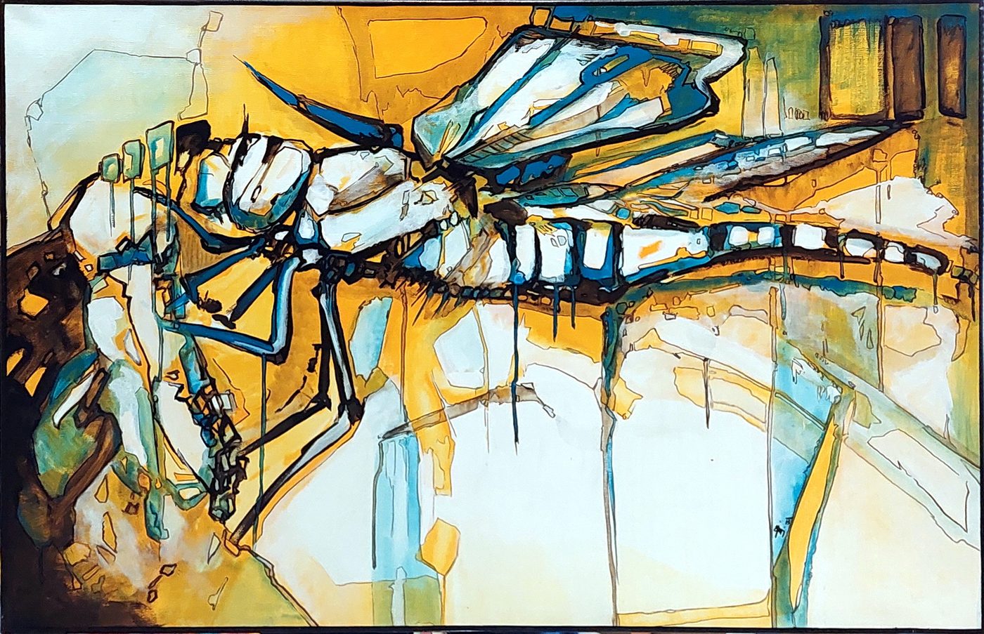 Acrylgemälde «Libelle» von Joe Muczka jr., 80 × 120 cm, 2013